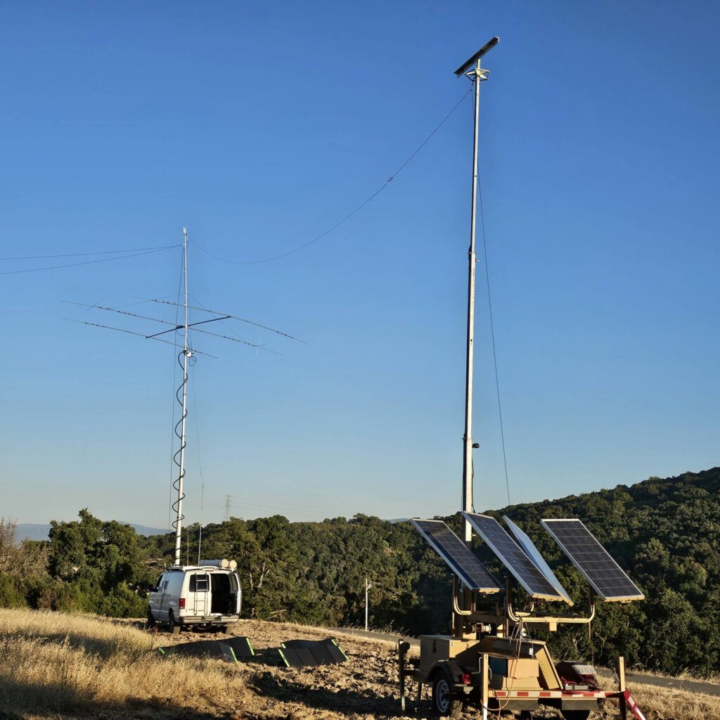 Digital Station VAN, Antennas and Solar Panel Trailer 